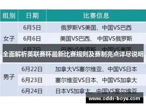 全面解析英联赛杯最新比赛规则及赛制亮点详尽说明